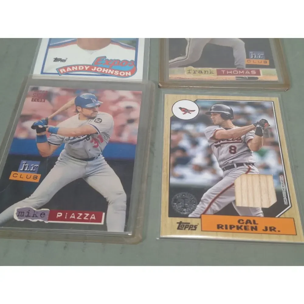 MLB Card Lot Ripken Jr Relic Thomas Piazza Johnson NM Topps Stadium - Picture 2 of 6